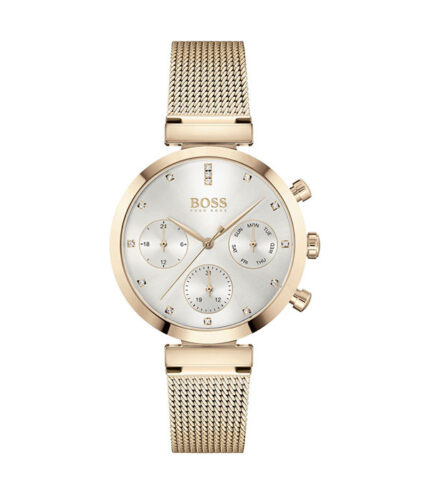 Hugo Boss Flawless Horloge Roséguld Stål silver urtavla 36mm Damklocka 1502553