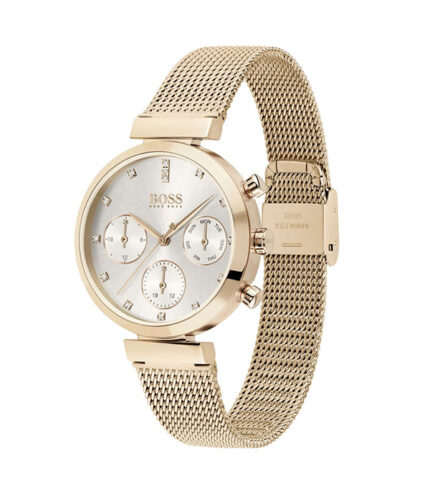 Hugo Boss Flawless Horloge Roséguld Stål silver urtavla 36mm Damklocka 1502553