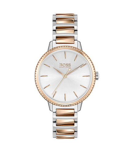 Hugo Boss Signature Silver/Roséguld Stål silver urtavla 36mm Damklocka 1502567