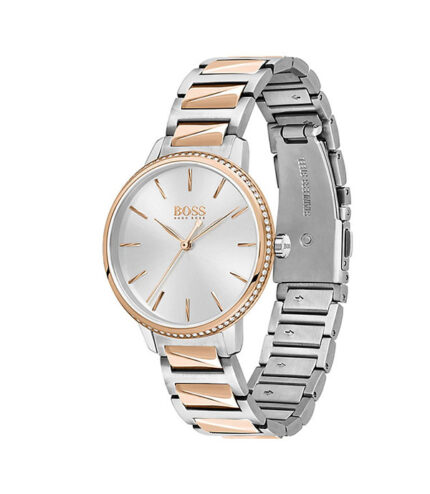 Hugo Boss Signature Silver/Roséguld Stål silver urtavla 36mm Damklocka 1502567