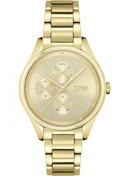 Hugo Boss Grand Course Guld Stål guld urtavla 44mm Damklocka 1502584