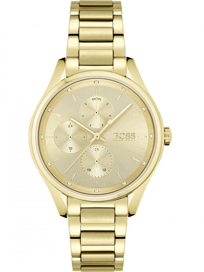 Hugo Boss Grand Course Guld Stål guld urtavla 44mm Damklocka 1502584
