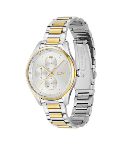 Hugo Boss Grand Course Silver/Guld Stål silver urtavla 44mm Damklocka 1502585