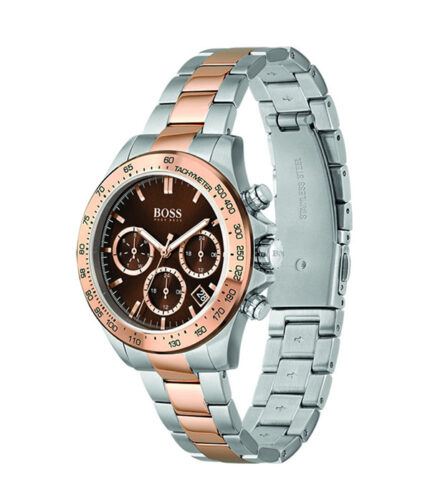 Hugo Boss Novia Silver/Roséguld Stål brun urtavla 38mm Damklocka 1502617