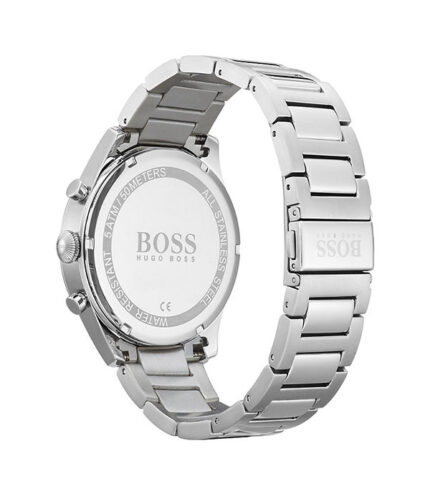 Hugo Boss Pioneer Silver Stål svart urtavla 44mm Herrklocka 1513712