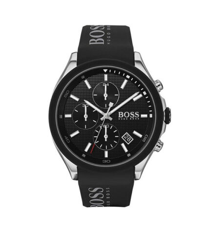 Hugo Boss Velocity Svart Silikon svart urtavla 44mm Herrklocka 1513716