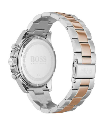 Hugo Boss Hero Silver/Roséguld Stål svart urtavla 44mm Herrklocka 1513757