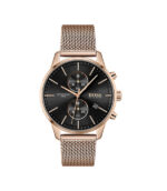 Hugo Boss Associate Roséguld Stål svart urtavla 42mm Herrklocka 1513806