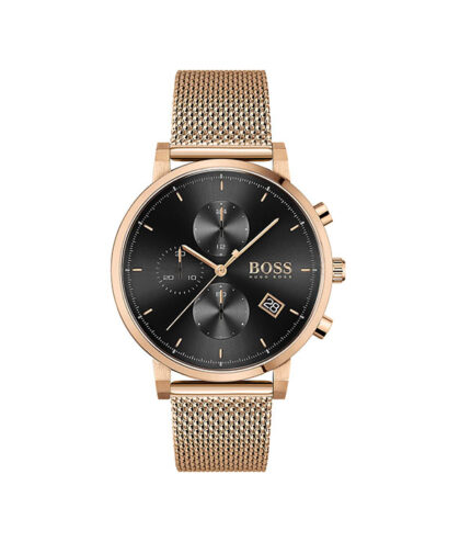 Hugo Boss Integrity Roséguld Stål svart urtavla 40mm Herrklocka 1513808