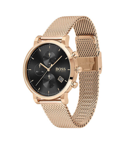 Hugo Boss Integrity Roséguld Stål svart urtavla 40mm Herrklocka 1513808