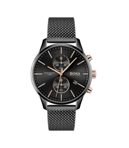 Hugo Boss Skymaster Svart Stål svart urtavla 44mm Herrklocka 1513811