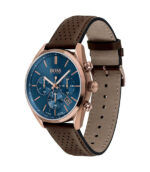 Hugo Boss Champion Brun Läder blå urtavla 44mm Herrklocka 1513817