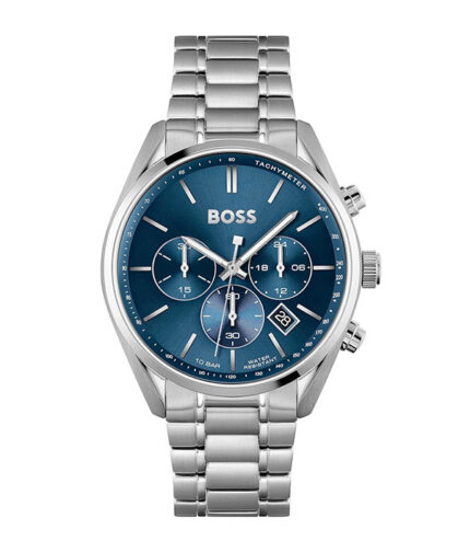Hugo Boss Champion 1513818 Silver Stål blå urtavla 44mm Herrklocka 1513818