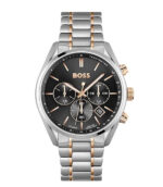 Hugo Boss Champion Silver/Roséguld Stål svart urtavla 44mm Herrklocka 1513819