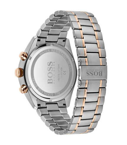 Hugo Boss Champion Silver/Roséguld Stål svart urtavla 44mm Herrklocka 1513819