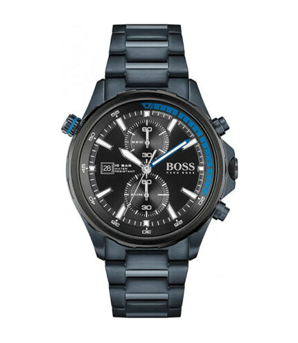 Hugo Boss Globetrotter Svart Stål svart urtavla 44mm Herrklocka 1513824