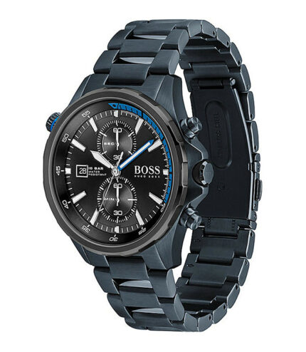 Hugo Boss Globetrotter Svart Stål svart urtavla 44mm Herrklocka 1513824
