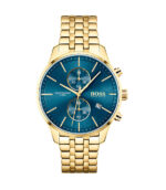 Hugo Boss Associate Guld Stål blå urtavla 42mm Herrklocka 1513841