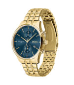 Hugo Boss Associate Guld Stål blå urtavla 42mm Herrklocka 1513841