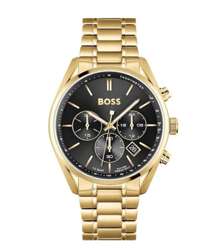 Hugo Boss Champion Guld Stål svart urtavla 44mm Herrklocka 1513848