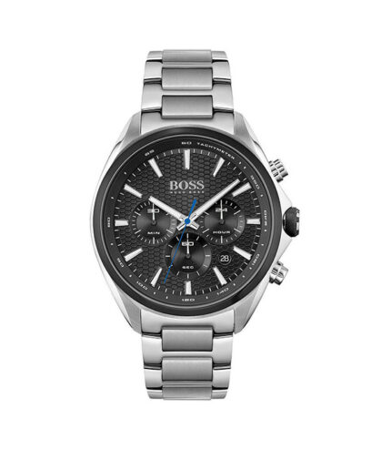 Hugo Boss Distinct Silver Stål svart urtavla 44mm Herrklocka 1513857