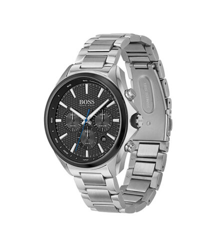 Hugo Boss Distinct Silver Stål svart urtavla 44mm Herrklocka 1513857