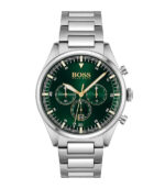 Hugo Boss Pioneer 1513868 Silver Stål grön urtavla 44mm Herrklocka 1513868