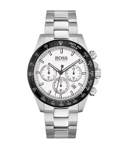 Hugo Boss Hero Silver Stål vit urtavla 44mm Herrklocka 1513875