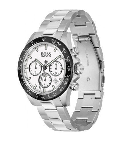 Hugo Boss Hero Silver Stål vit urtavla 44mm Herrklocka 1513875