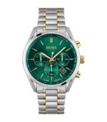 Hugo Boss Champion Silver/Guld Stål grön urtavla 44mm Herrklocka 1513878