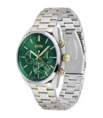 Hugo Boss Champion Silver/Guld Stål grön urtavla 44mm Herrklocka 1513878