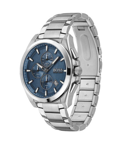 Hugo Boss Grandmaster Sport Lux Silver Stål blå urtavla 46mm Herrklocka 1513884