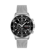 Hugo Boss Admiral 1513904 Silver Stål svart urtavla 44mm Herrklocka 1513904