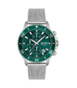 Hugo Boss Admiral 1513905 Silver Stål grön urtavla 44mm Herrklocka 1513905