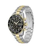 Hugo Boss Admiral Silver/Guld Stål svart urtavla 44mm Herrklocka 1513908