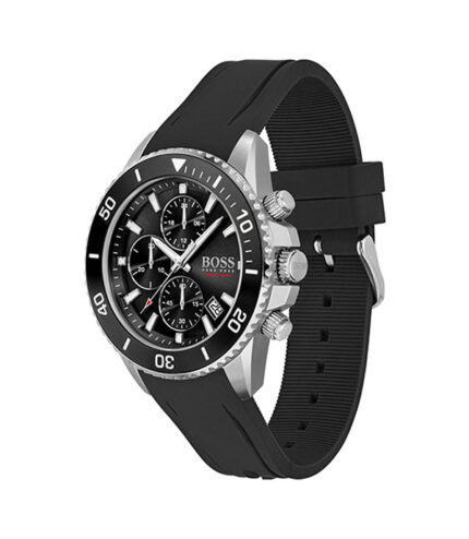 Hugo Boss Admiral Svart Sillikon svart urtavla 44mm Herrklocka 1513912
