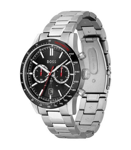 BOSS Allure Silver Stål Svart Urtavla 46mm Herrklocka 1513922