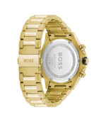 Hugo Boss Globetrotter Guld Stål svart urtavla 44mm Herrklocka 1513932