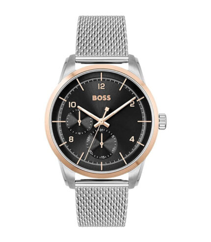 BOSS Sophio Silver Stål svart urtavla 42mm Herrklocka 1513961