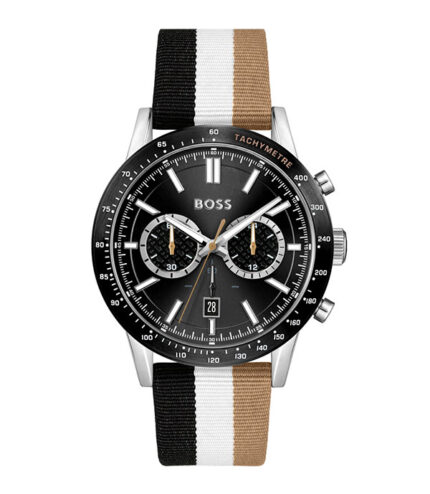 BOSS Allure Allure Flerfärgad Tyg svart urtavla 44mm Herrklocka 1513963