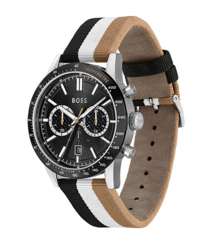 BOSS Allure Allure Flerfärgad Tyg svart urtavla 44mm Herrklocka 1513963