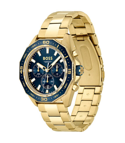 BOSS Energy Energy Guld Stål blå urtavla 42mm Herrklocka 1513973