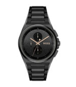 BOSS Steer Steer Chrono Svart Stål svart urtavla 44mm Herrklocka 1514068
