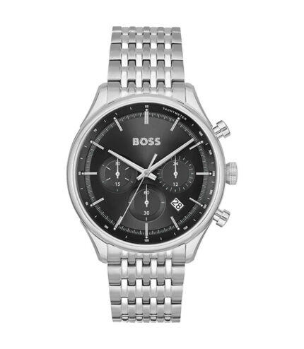 Hugo Boss Gregor Silver Stål svart urtavla 45mm Herrklocka 1514082