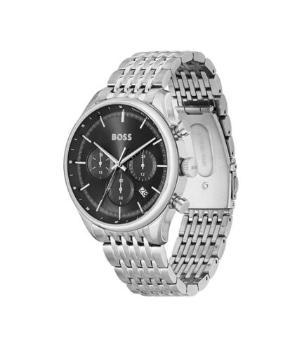 Hugo Boss Gregor Silver Stål svart urtavla 45mm Herrklocka 1514082