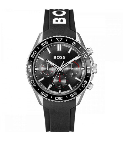 Hugo Boss Runner Svart Silikon 43mm Herrklocka 1514141