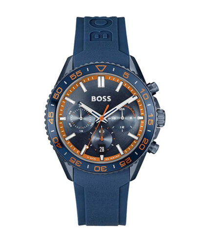 Hugo Boss Runner Blå Silikon 43mm Herrklocka 1514142