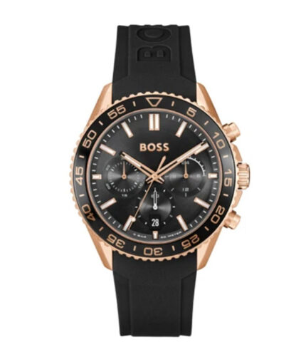 Hugo Boss Runner Svart Silikon 44mm Herrklocka 1514168