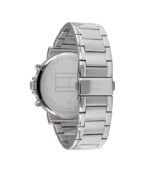 Tommy Hilfiger Hudson Silver Stål Vit Urtalva 44mm Herrklocka 1791227