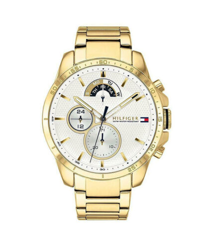 Tommy Hilfiger Decker Guld Stål 44mm Herrklocka 1791538